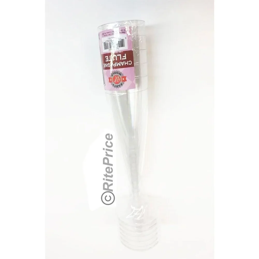 18 Pcs Champagne Flutes Disposable Clear Plastic Wine Glasses Party (3 Pack)-New